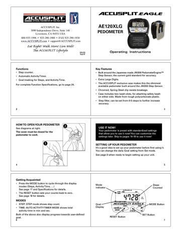 Accusplit - AE120XLG pdf manual